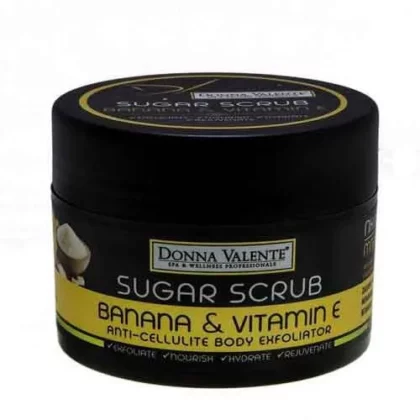 Donna Valente Scrub Σώματος από ζάχαρη με Mπανάνα και Βιταμίνη Ε 250gr